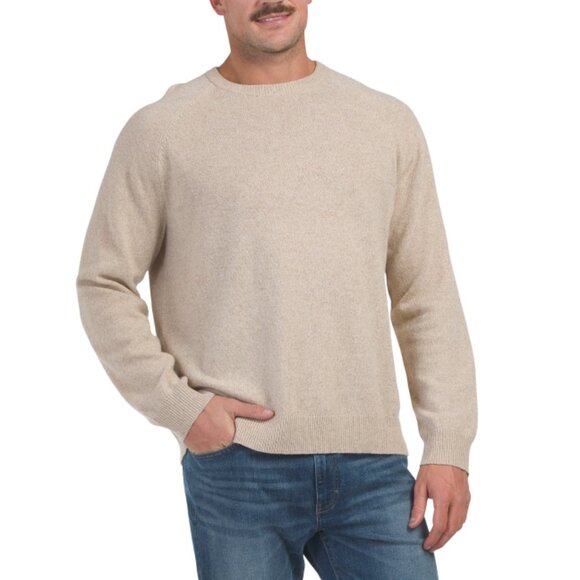 M MAGASCHONI Oatmeal Heather Lambswool Sweater - Picture 1 of 2